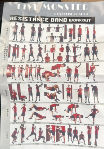 10x Resistance Bands (11 PCS) For Gym Workout Fitness Clearance JOBLOT Wholesale