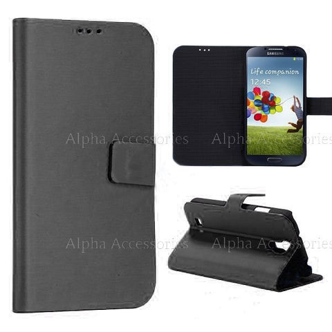 Case For Samsung i9500 Galaxy S4 IV Brushed Leather Stand Magnetic Closure Cover