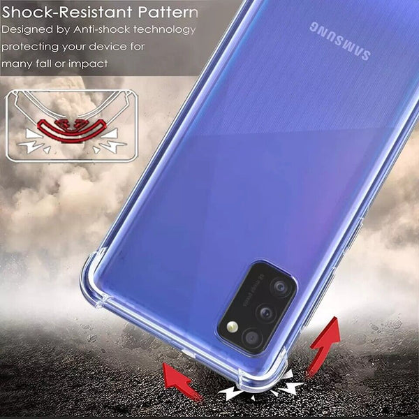 Clear Case For Samsung Galaxy A41 2020 ShockProof Thick TPU Silicone Cover