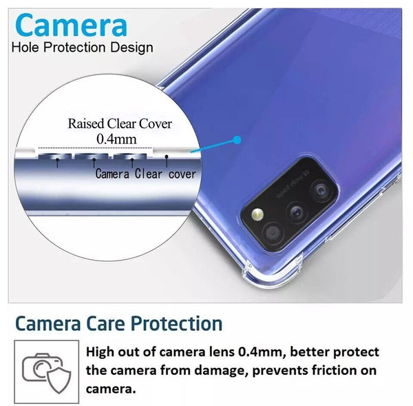 Clear Case For Samsung Galaxy A41 2020 ShockProof Thick TPU Silicone Cover
