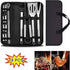 18X Stainless Steel BBQ Grill Tool Set Outdoor Utensil Cooking Cutlery Kit Case