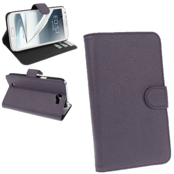 PU Leather Wallet Stand Holder Case For Samsung Galaxy Note 2 II N7100