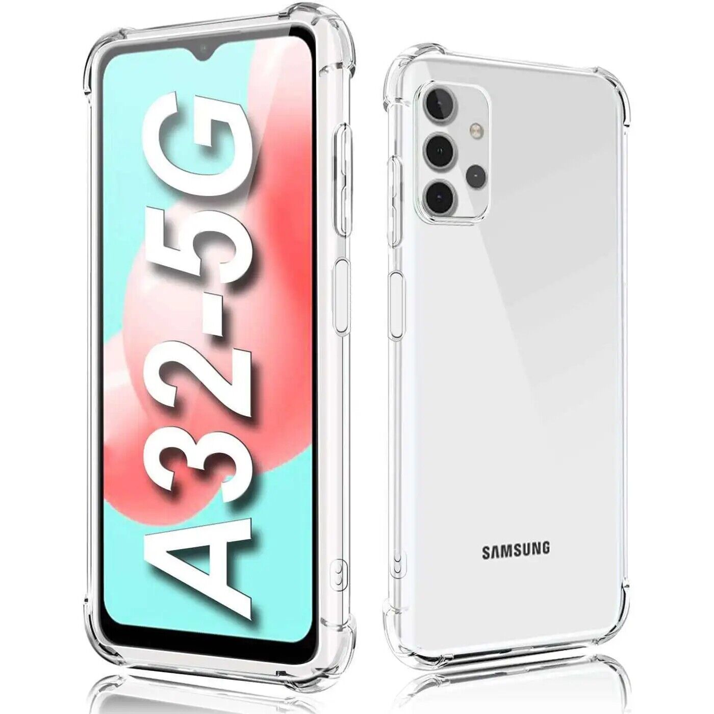 For Samsung Galaxy A32 5G Clear Case ShockProof Thick TPU Silicone Slim Cover