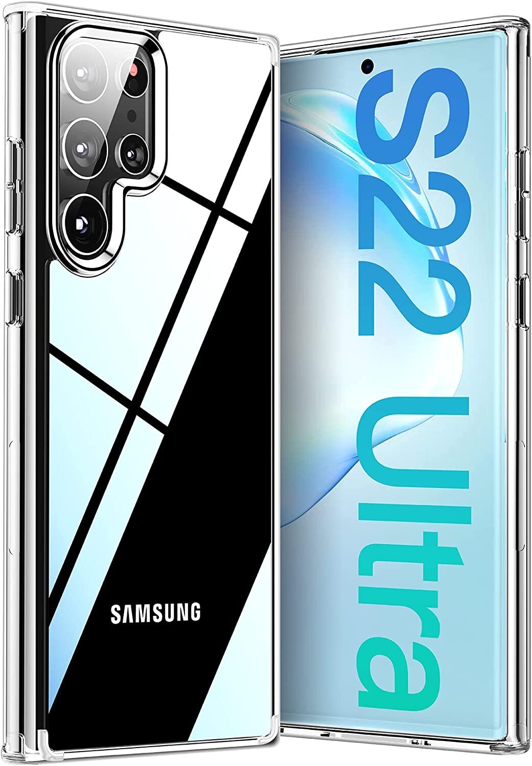 For Samsung Galaxy S22 Ultra Shockproof Case Bumper Slim Thin Clear Slim Cover