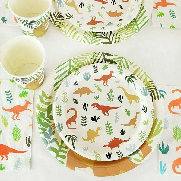 Happy Birthday Party Dinosaurs Theme Supplies Tableware Decor 16 Guest Set