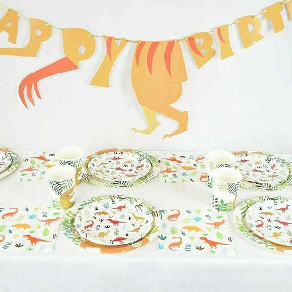 Happy Birthday Party Dinosaurs Theme Supplies Tableware Decor 16 Guest Set
