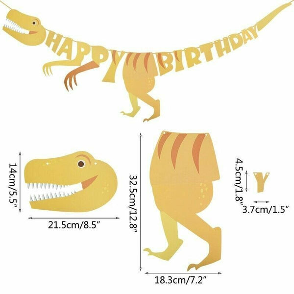 Happy Birthday Party Dinosaurs Theme Supplies Tableware Decor 16 Guest Set
