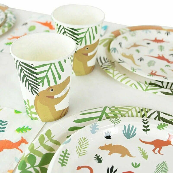 Happy Birthday Party Dinosaurs Theme Supplies Tableware Decor 16 Guest Set