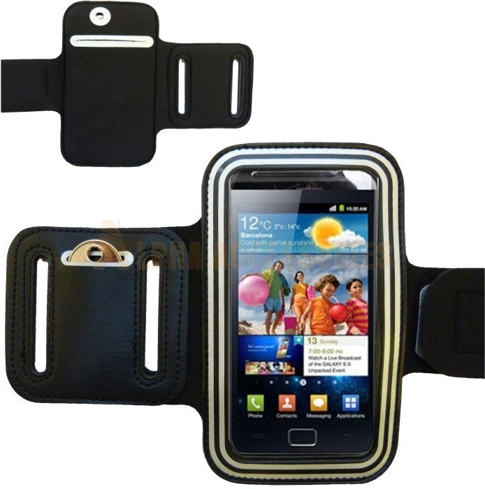 Silver Case For Galaxy S2 i9100 Gym Running Pouch Jogging Sports Armband Cover