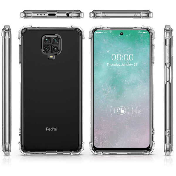 For Xiaomi Redmi Note 9 / 9 Pro Case Transparent TPU Gel Clear Back Thick Cover