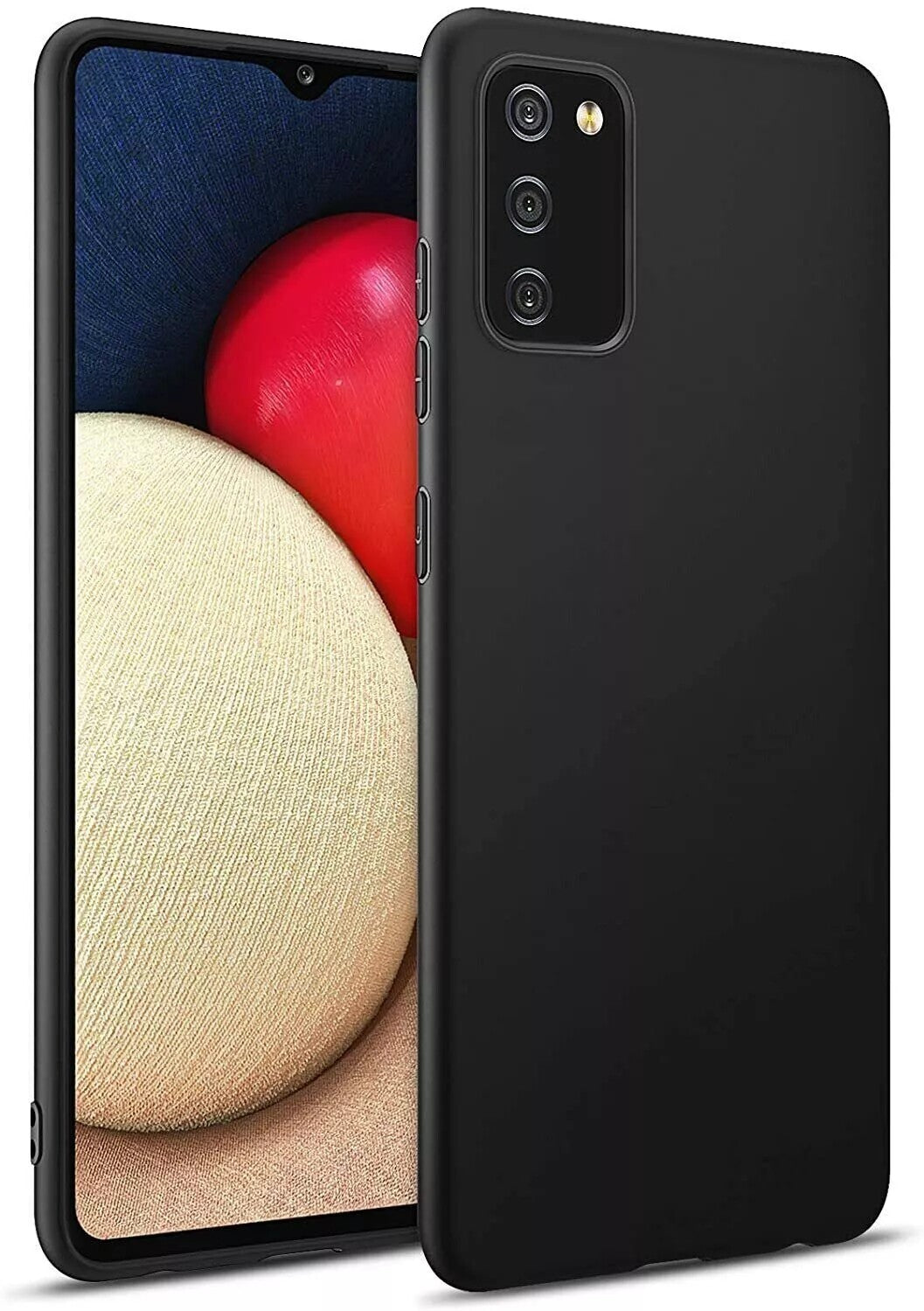 Case For Samsung Galaxy A02s 2020 Shockproof Matte TPU Soft Black Cover-UK