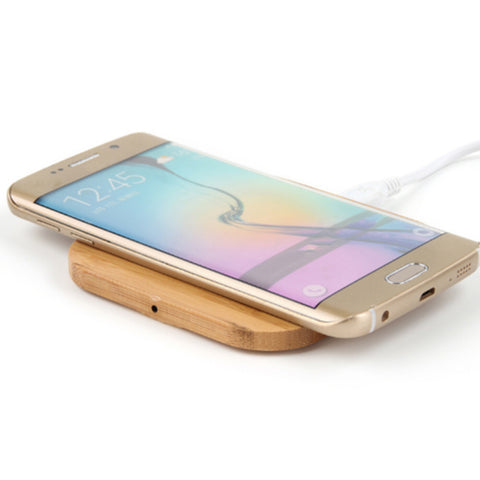 Fast Wireless Charger Wood Charging Pad For Samsung Galaxy S24 Plus Ultra