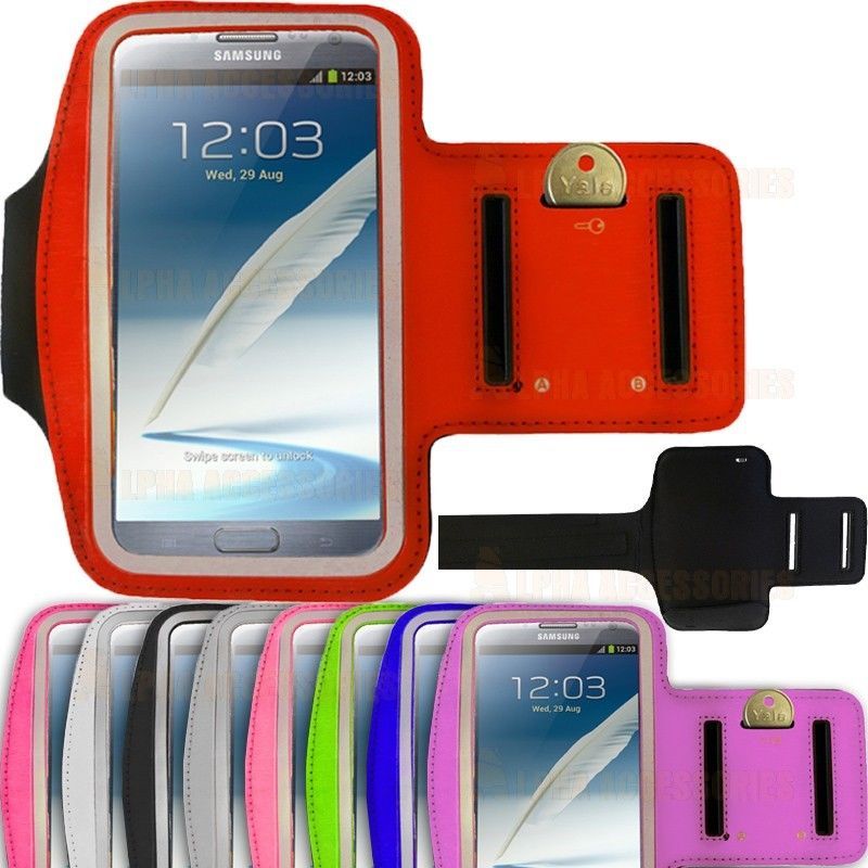 For Galaxy Note i9220 N7000 Sport Armband Case Jogging Running Gym Pouch Cover