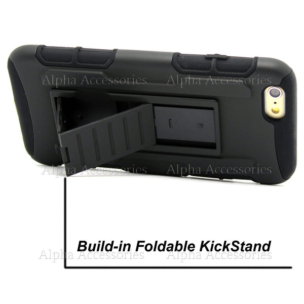 Shock Proof Defender Rugged Heavy Duty Armor Tough Hard Case Cover Wth Belt Clip