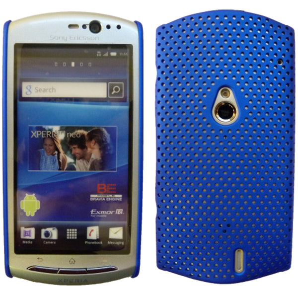For Sony Ericsson Xperia NEO Hard Back Hybrid Perforated Mesh Net Case Cover UK