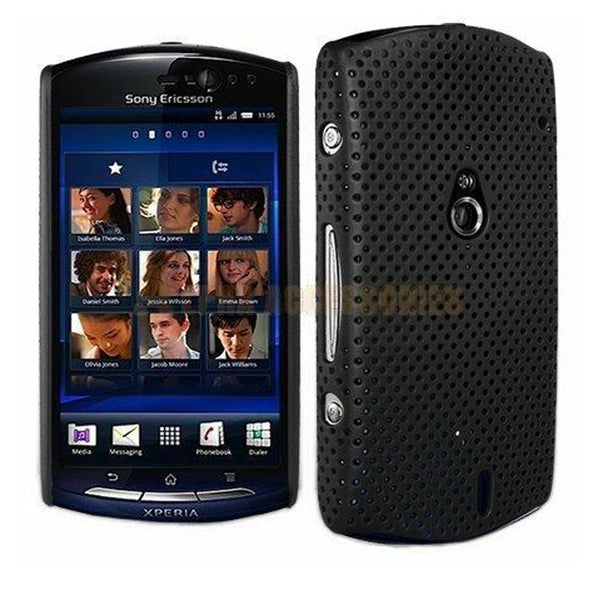 For Sony Ericsson Xperia NEO Hard Back Hybrid Perforated Mesh Net Case Cover UK