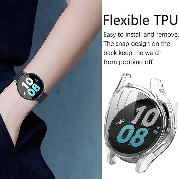 Clear Case For Samsung Galaxy Watch FE 40mm TPU Silicone Screen Protector Cover