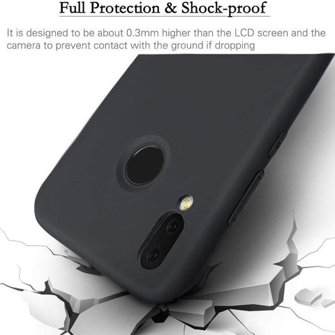 For Huawei P20 Lite Black Ultra Slim Soft Silicone TPU Matte Back Case Cover UK