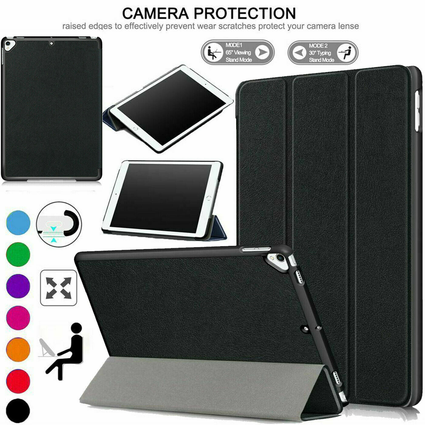 For Apple iPad 10.2 9th Gen (2021) Leather Smart Case Magnetic Slim Stand Cover