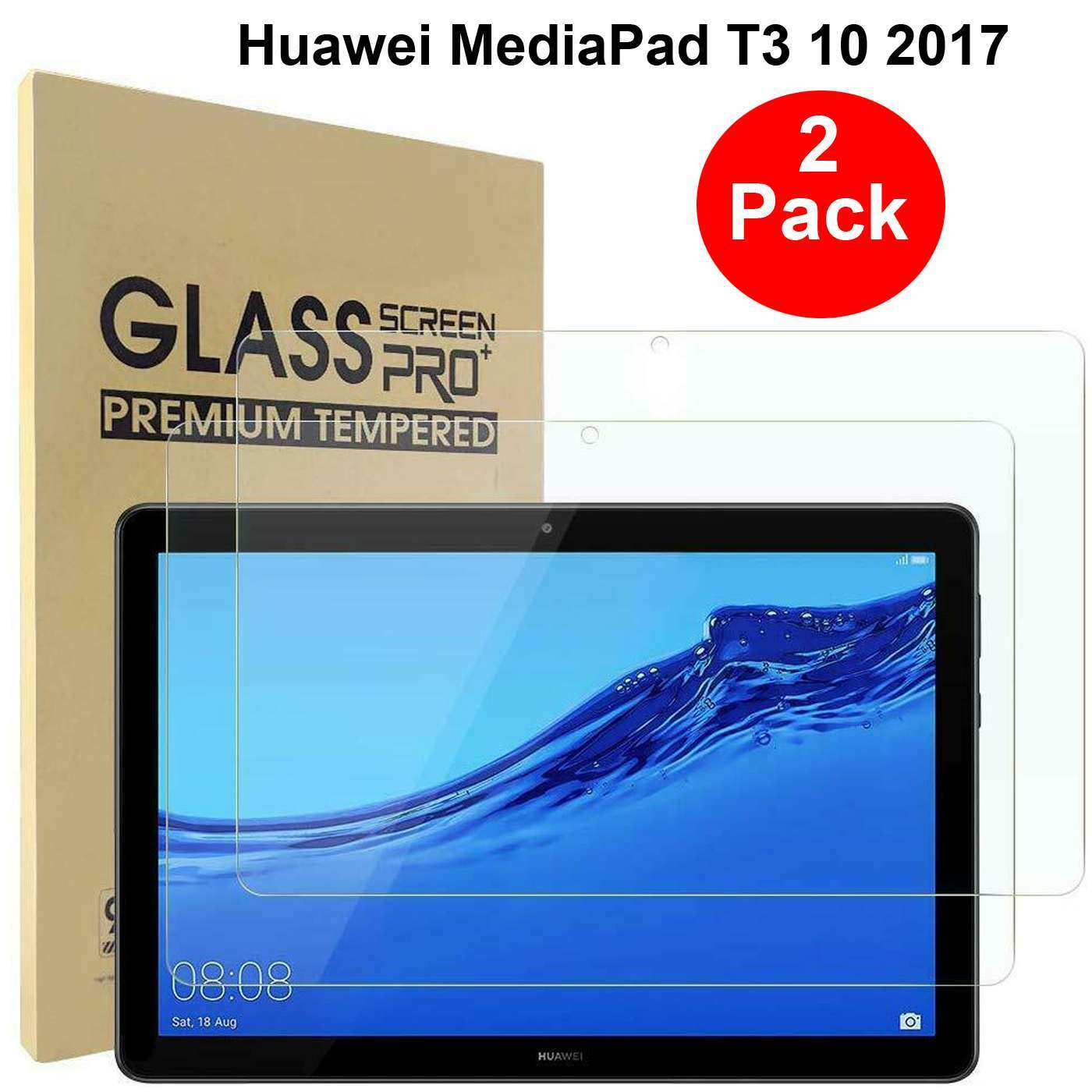 2X Tempered GlassFor Huawei Mediapad T3 10 9.6" Screen Protector  Cover- UK