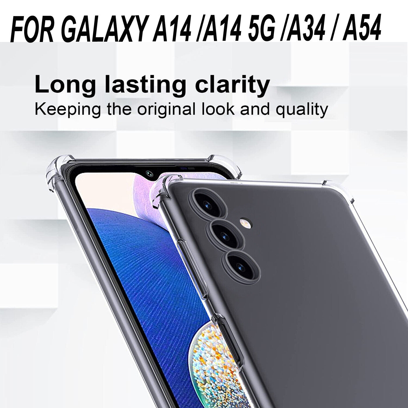 Ultra Thick Case For Galaxy A14 A34 A54 Ultra Shockproof Bumper Gel Cover