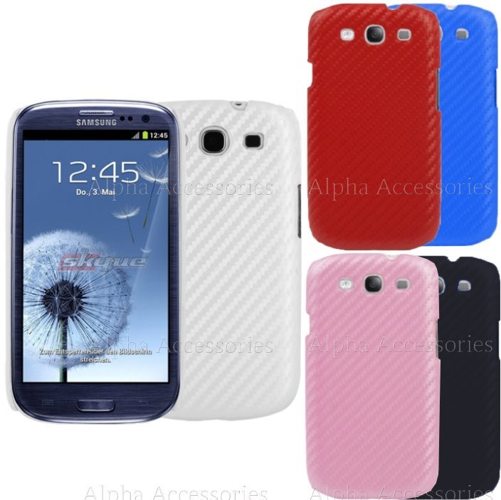 Carbon Fiber Case For Samsung Galaxy i9300 S3 SIII Hard Back Case Skin Cover- UK