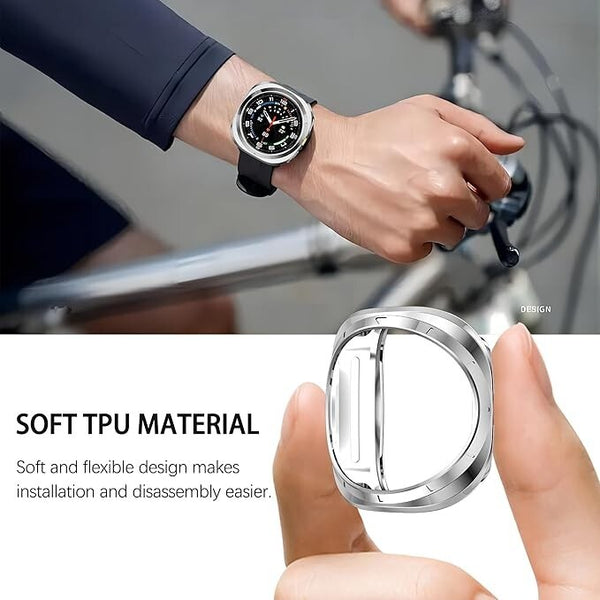 Shiny Protective Case For Galaxy Watch Ultra 47mm Soft TPU Silicone Skin Cover