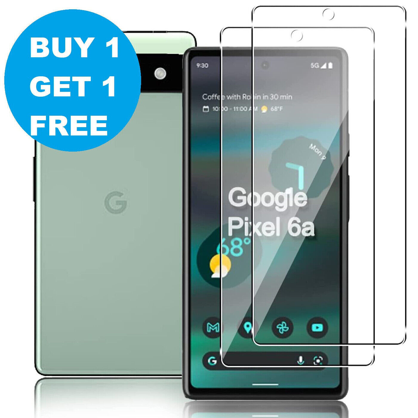 2 X Premium Genuine Tempered Glass For Google Pixel 6 6A Screen Protector