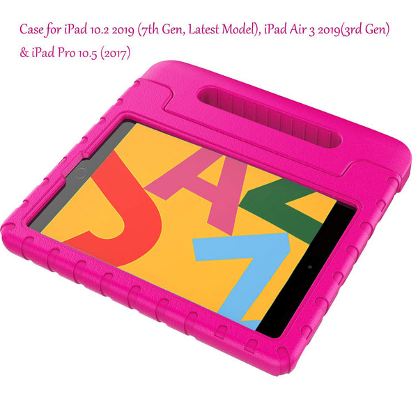 For iPad 2019 7th Gen 10.2 inch Handle Case EVA Foam Kids Shockproof Stand Cover