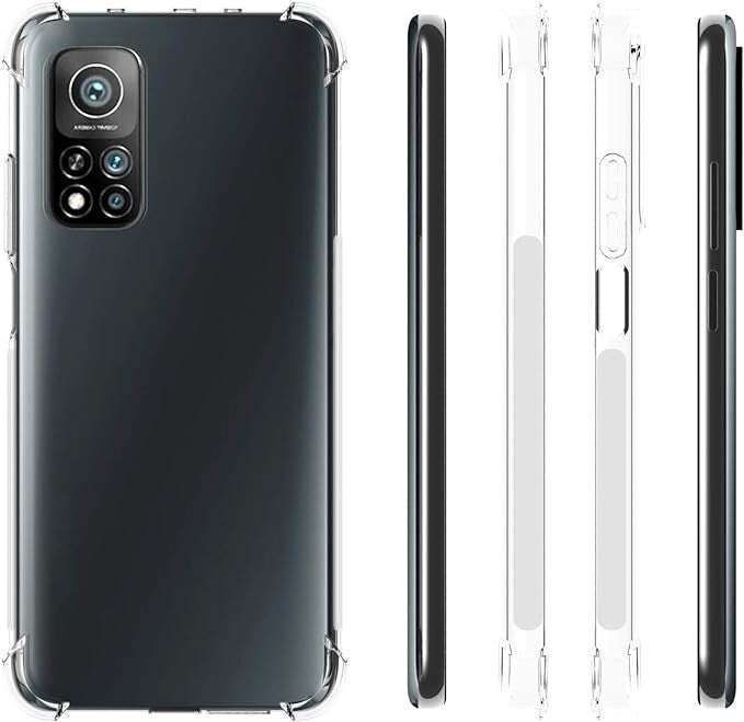 For Xiaomi Mi 10T Pro 5G Case Thick Bumper Clear Shockproof Silicon Back Cover