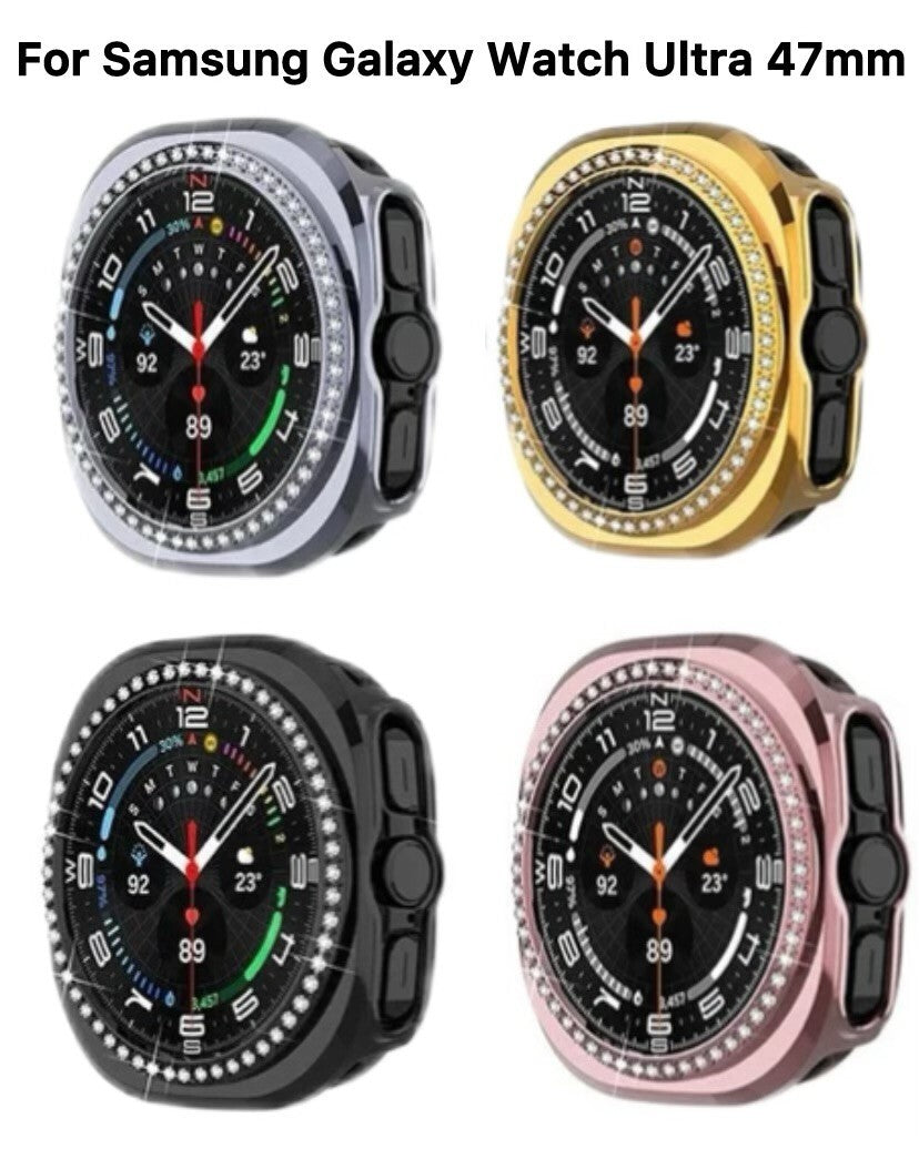 Bling Case For Samsung Galaxy Smart Watch Ultra 47mm Protective Diamond Cover