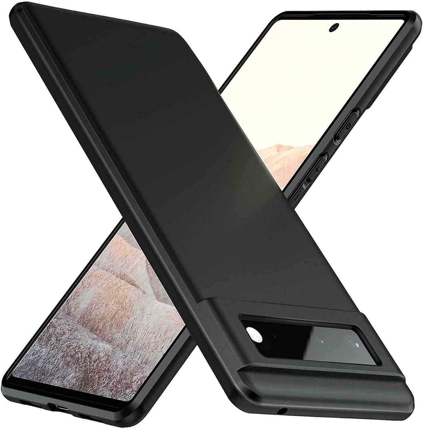 Case For Google Pixel 6 Pro Shockproof Slim Matte Black TPU Thin Soft Cover-UK