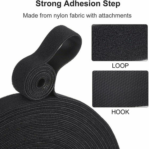 1M 3M 5M Cable Cord Nylon Strap Hook Loop Ties Tidy Reusable Wire Organizer