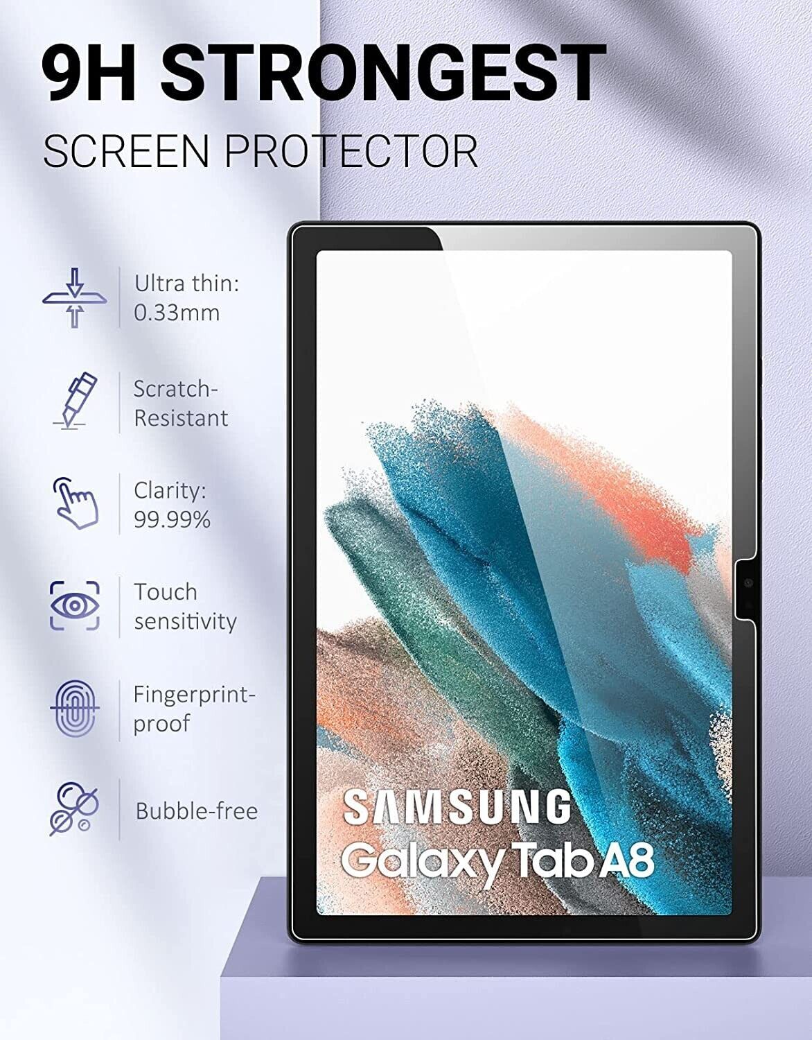 Tempered Glass  For Samsung Galaxy Tab A8 10.5" SM-X200 SM-X205 Screen Protector