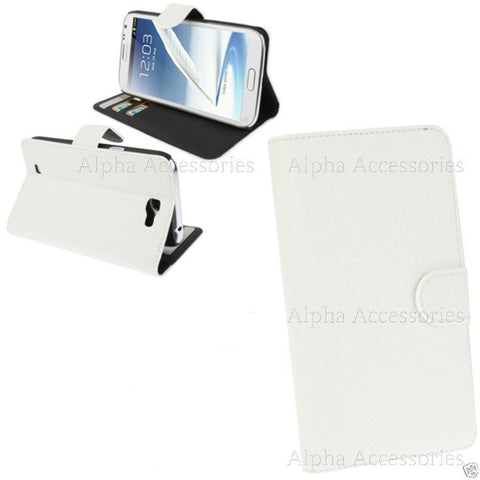 Case For Galaxy Note II N7100 Leather Wallet Folding Stand Card Pocket Cover UK