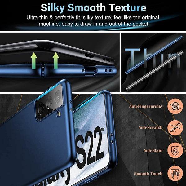 For Samsung Galaxy S22 Plus Shockproof Case Matte TPU Ultra Thin Soft Cover