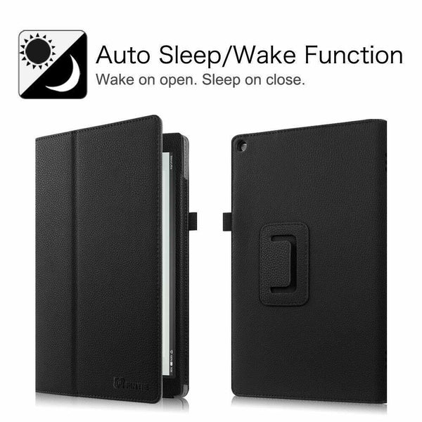 For All-New Kindle Fire 7'' 2022 Case 12th Gen Leather Folio Stand Tablet Cover