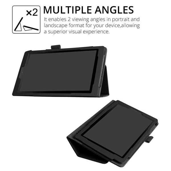 For All-New Kindle Fire 7'' 2022 Case 12th Gen Leather Folio Stand Tablet Cover