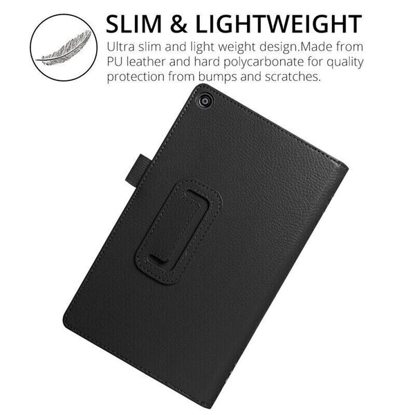 For All-New Kindle Fire 7'' 2022 Case 12th Gen Leather Folio Stand Tablet Cover