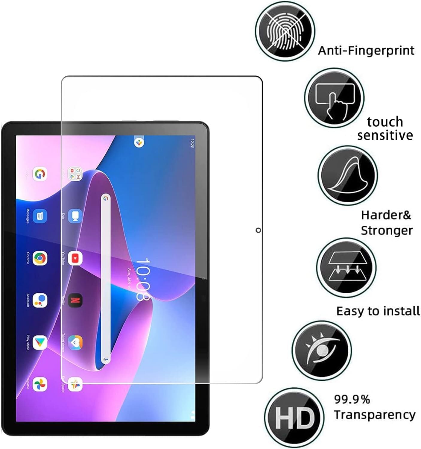 Tempered Glass For Lenovo Tab M10 3rd Gen 10.1 TB-328FU 328XU Screen Protector