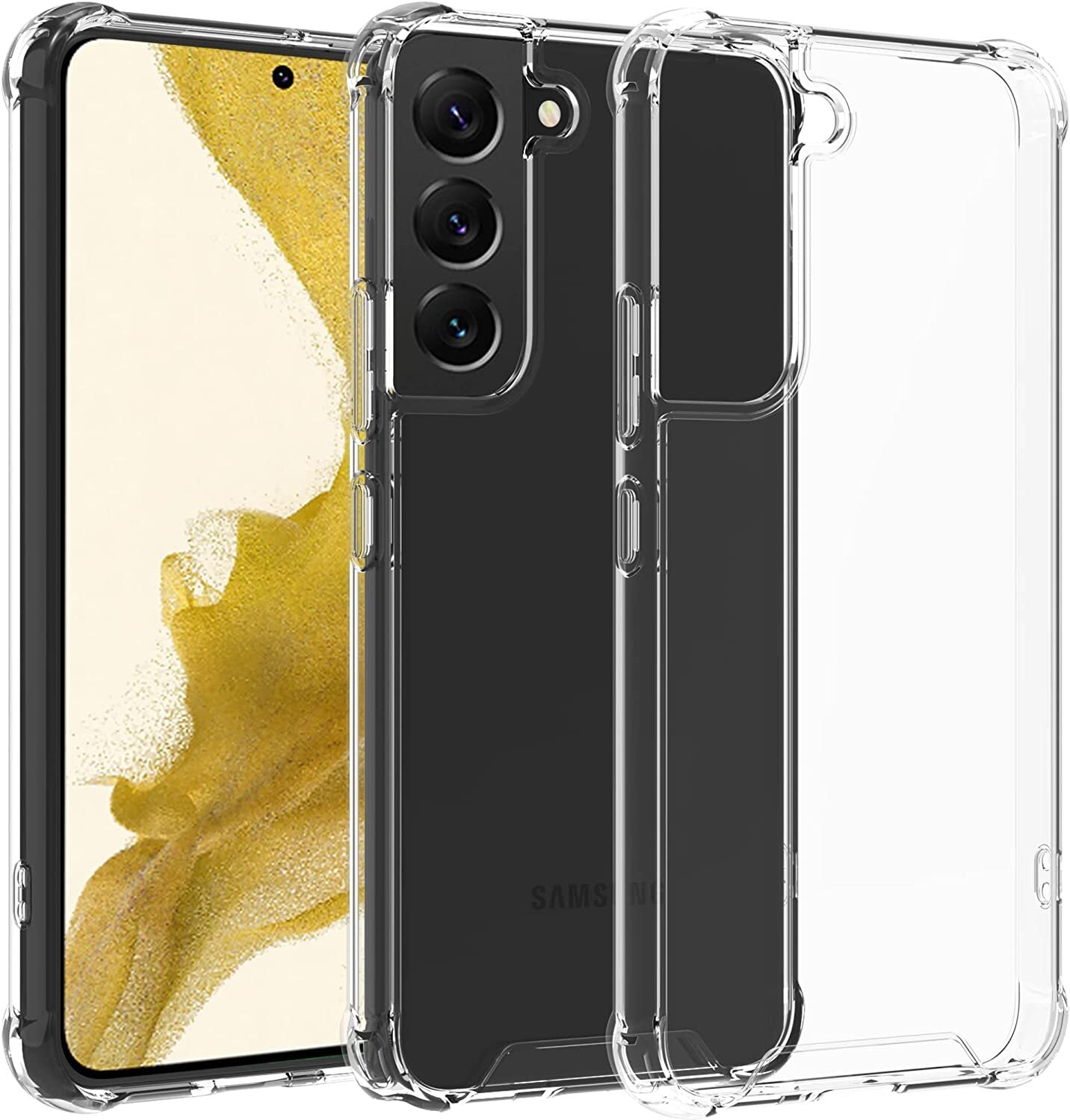 For Samsung Galaxy S22 Ultra Shockproof Case Bumper Soft TPU Clear Slim Cover UK