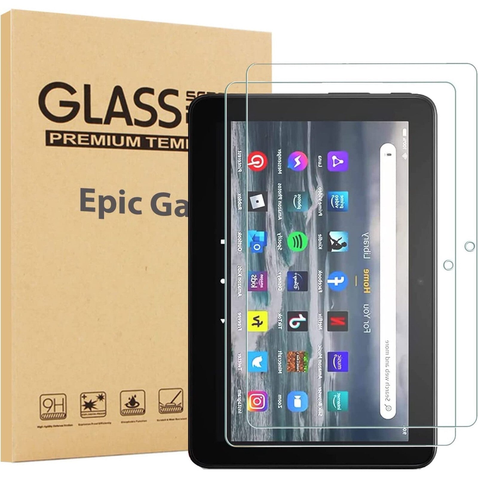 2X For Amazon Fire 7'' 12th Gen 2022 Screen Protector Tempered Glass Cover