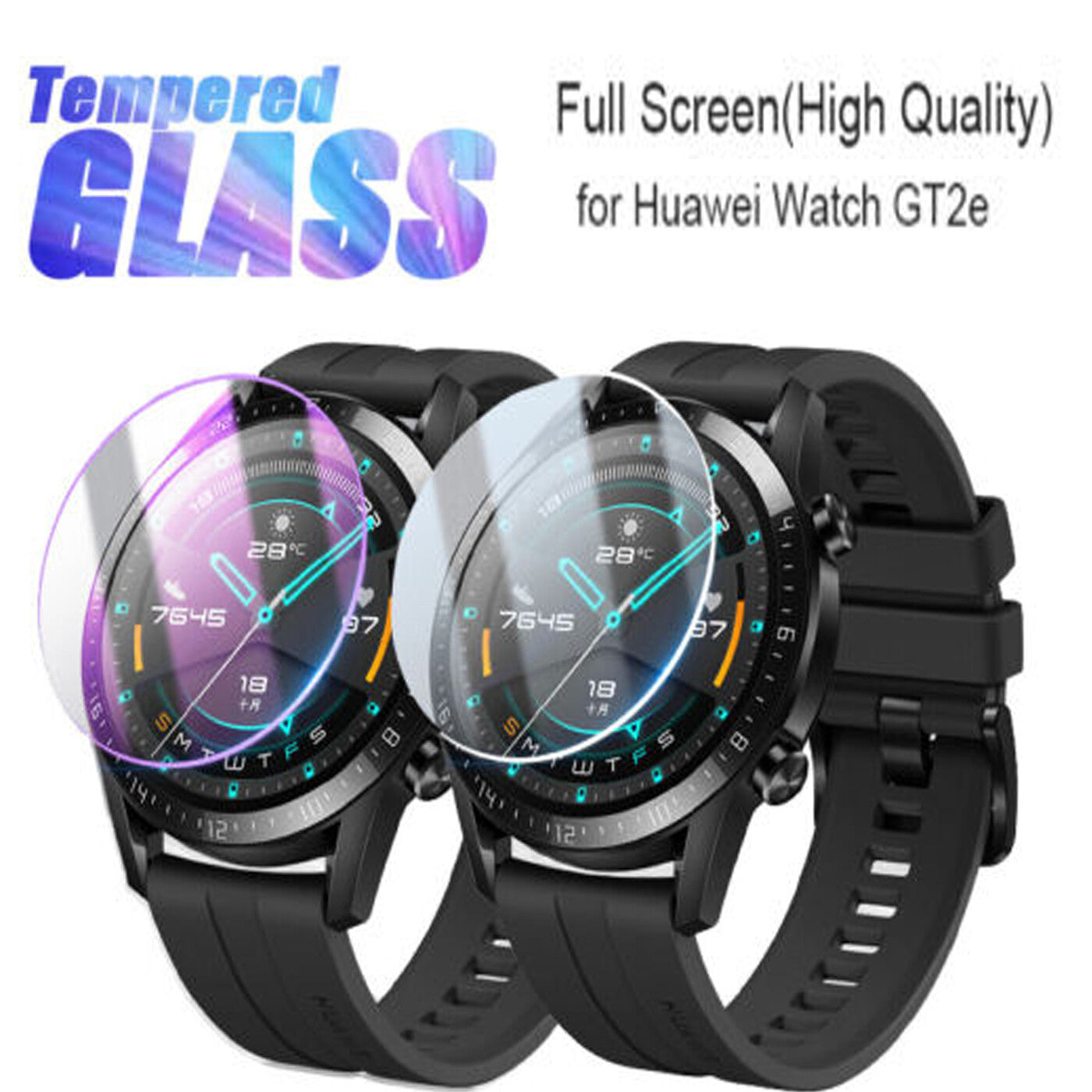 2X Gorilla Tempered Glass Screen Protector For Huawei Watch GT2 E Cover UK
