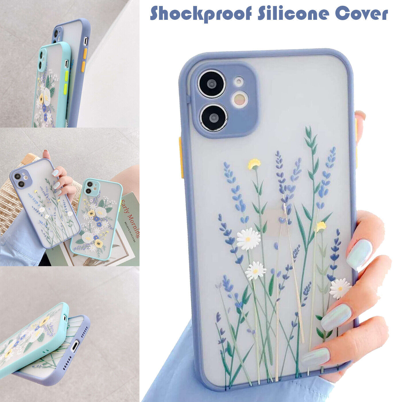 Case For Apple iPhone X XS Slim Flower Pattern TPU Shockproof Slim Back Cover UK