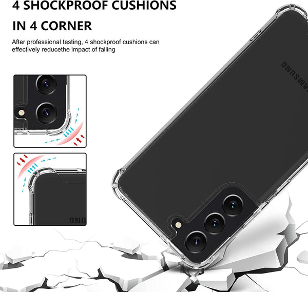 For Samsung Galaxy S22 Plus Shockproof Case Bumper Soft TPU Clear Slim Cover UK