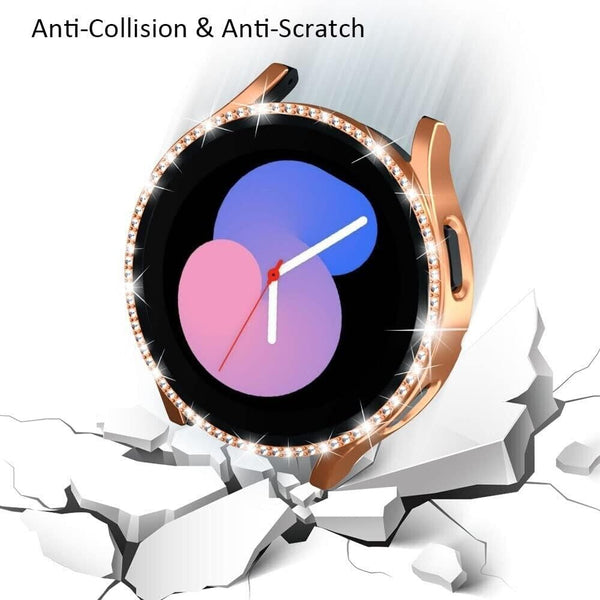 For Galaxy Watch FE 7 40mm Bling Glass Screen Protector Diamond Case Cover