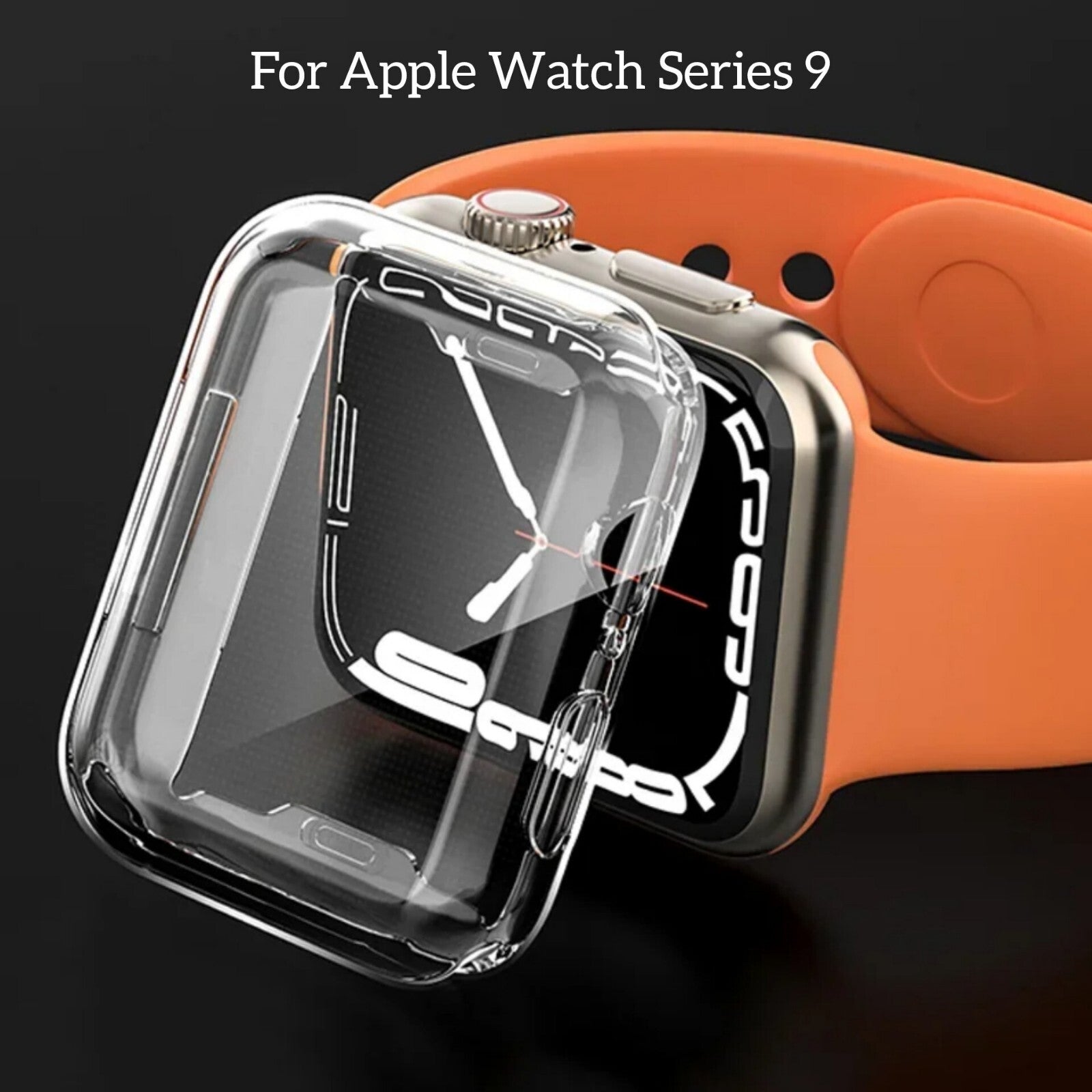 Case for Apple iWatch Series 9 Clear Thin TPU Case Screen Protector Cover - UK