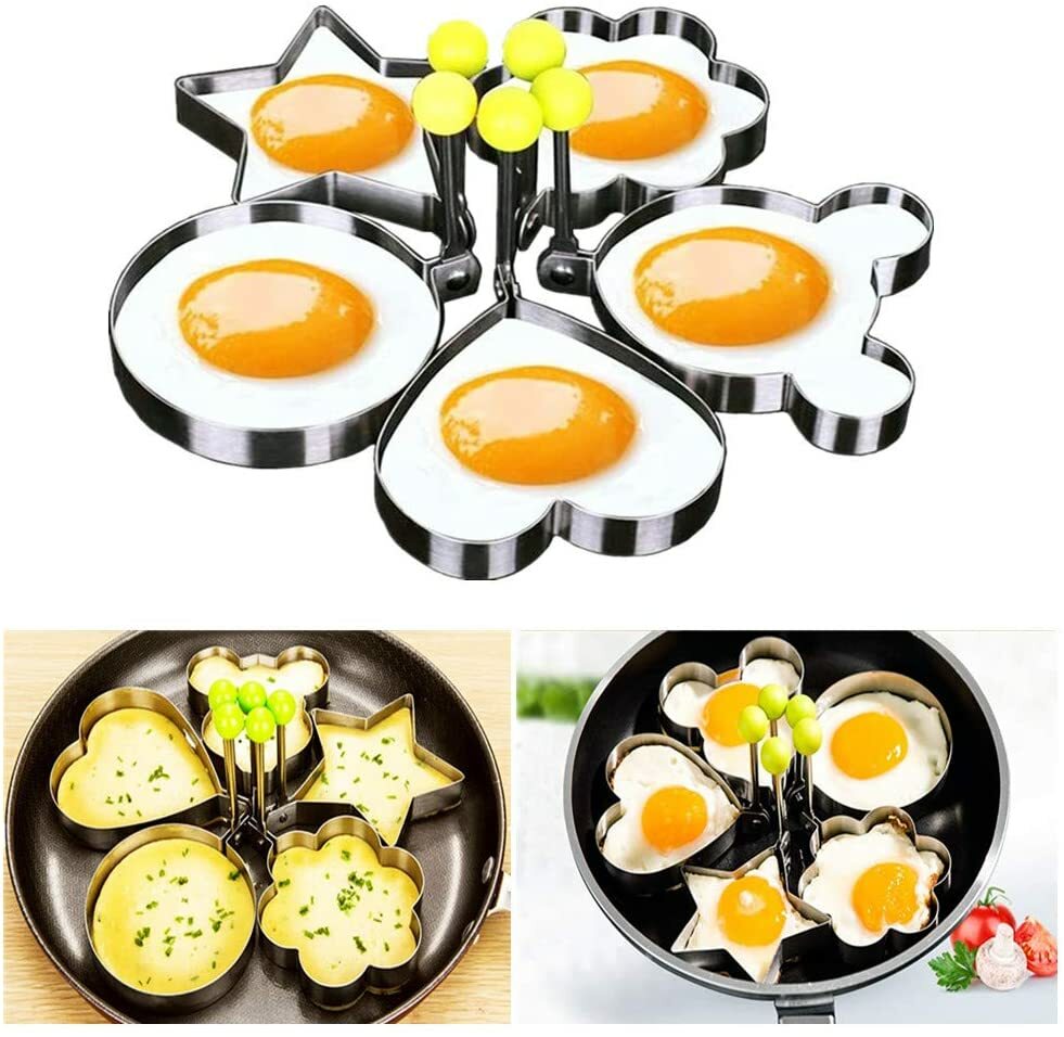 Stainless Steel Frying Pan Fried Egg Pancake Baking Shaper Cooking Ring Mold UK