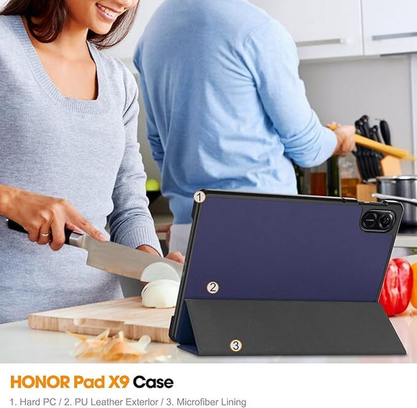 For Honor Pad X9 X8 Pro Case Smart Book Stand Slim Cover & Screen Protector 11.5