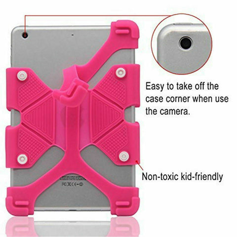 Universal Silicone Case For Various 7" Inch Tablets Gel Rubber Cover Stand - UK